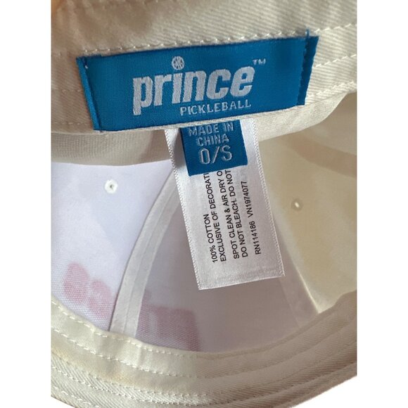 Prince Pickleball White & Red Baseball Cap Adjustable Cotton Sport - Picture 5 of 5